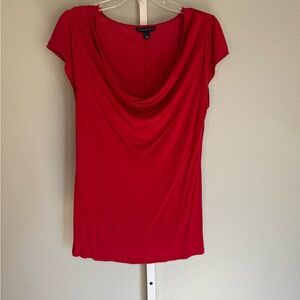 Banana Republic Red Cowl Neck Blouse